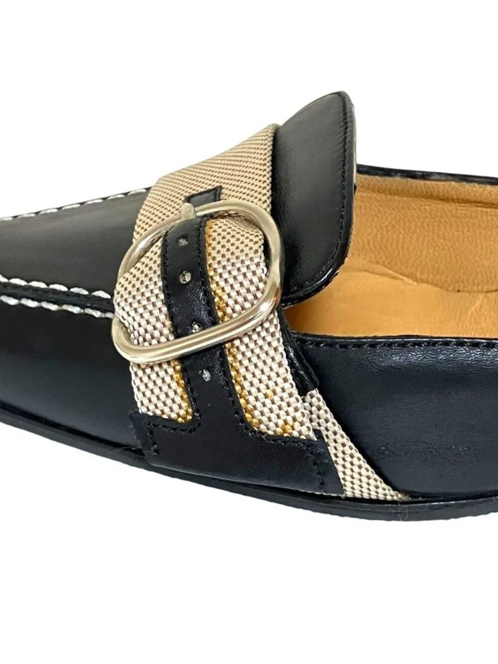 Hermes Hapi Belt Pointed Toe Pumps 36 Black Heel